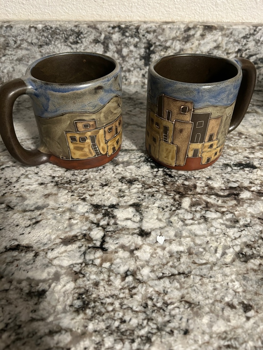 2 Handcrafted MARA MEXICO PUEBLO MUGS